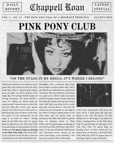 the article is about pink pony club