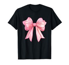 PRICES MAY VARY. Trendy Aesthetic Coquette Girl Pink Bow Ribbon Lightweight, Classic fit, Double-needle sleeve and bottom hem Aesthetic Pink Coquette, Coquette Girl, Bow Women, Pink Coquette, Aesthetic Coquette, Trendy Aesthetic, Bow Ribbon, T Shirt Image, Aesthetic Pink