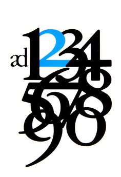 an image of the number twelve and twenty six in black and blue on a white background