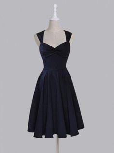 Navy Blue Homecoming Dresses, Knee Length Bridesmaid Dresses, Blue Homecoming Dresses, Short Bridesmaid Dresses, Short Wedding Dress, Dress Picture, Chiffon Bridesmaid, Prom Dresses Short