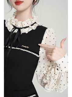 ❤︎Heart dot blouse + dress❤︎ Fake Sleeves, Clothing Pattern Design, Fashion Design Books, Persian Fashion, Gowns Dresses Elegant, Women Long Sleeve Dress, Fashion Project, Women Blouse, Ball Gowns Wedding