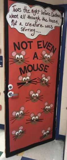 a door decorated to look like mice with the caption not even a mouse