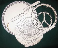 an image of a paper cut out with scissors and rulers on top of it