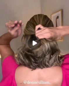 Hair Updos Easy Short, Dinner Hairstyles For Medium Hair, Up Do For Short Hair Easy, Med Length Hair Styles, Wedding Guest Updo Easy, Shoulder Length Hair Updo, Half Updos For Medium Length Hair, Simple Updos For Medium Hair, Shoulder Length Updo