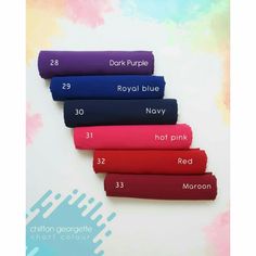 four different colors of the royal blue, hot pink, and maroon bedding sheets