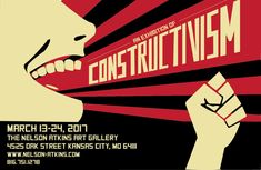 a poster advertising an exhibition of constructiveism in the united states, march 29 - 24, 2011