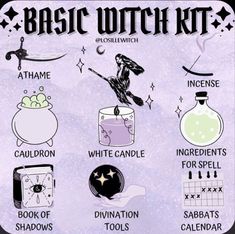 Witch Kit, Healing Magic, Witch Diy, Witchcraft Spell Books, Witch Spell Book, Basic Witch