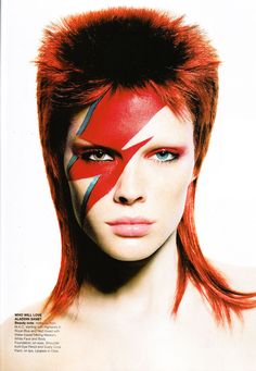 David Bowie editorial, Vogue Australia May 2003 / Space Oddity inspired fashion Bowie Hair, 1970s Makeup, Glitter Lashes, Avant Guard, Funky Hair, Prince Party