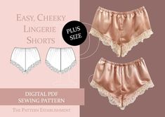 the sewing pattern for shorts with lace trims