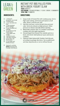 the menu for an italian restaurant with pulled pork and coleslaw