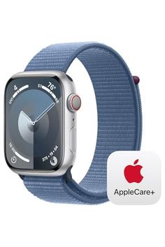 an apple watch is shown with the app on it's screen and its logo