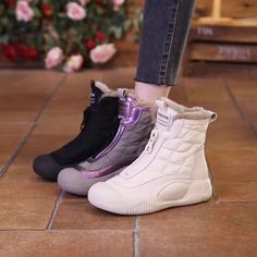 Cizme de zăpadă de damă cu talpă groasă și caldă Hoof Shoes, Womens Rubber Boots, Top Women Shoes, Warm Snow Boots, Boots For Short Women, Waterproof Snow Boots, Trendy Winter, Rubber Boots, Winter Snow Boots