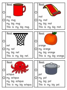 worksheet for beginning and ending sounds with pictures to help students learn how to read