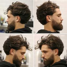 New Long Hairstyles, Mens Hairstyles With Beard, Cool Mens Haircuts, Wavy Hair Men, Men Haircut Styles, Wavy Hairstyles, Corte De Cabelo Masculino, Hair And Beauty, Hairstyles For Men