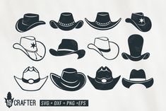 cowboy hats svg and dxf files