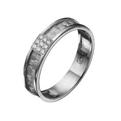 a white gold wedding ring with diamonds