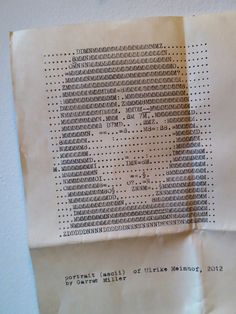 a close up of a piece of paper with an old typewriter printed on it