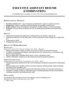 an executive assistant resume is shown in this file, it shows the combination of skills and abilities