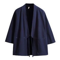 PRICES MAY VARY. SIZE ATTENTION: THIS MEN'S KIMONO CARDIGAN IS SLIM TYPE, SUGGEST TO BUY ONE OR TWO SIZE UP. Please refer the size chart carefully before purchase the yukata for men. Features: Seven Sleeves, 3/4 Sleeve, Slim fit style, Solid color, Lightweight, Two front pockets, Japanese style clothing, Vintage coat. The men's linen kimono jacket can matches kinds of clothes: t-shirts, shorts and pants. Soft & Breathable: This traditional japanese haori for men is made of high quality cotton an Streetwear Plus Size, Winter Kimono, Japanese Jacket, Boho Print Dress, Cardigan Plus Size, Island Outfit, Kimono Shirt, Male Kimono, Yukata Kimono