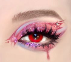 Circus Makeup Ideas, Circus Makeup, Gyaru Makeup, Dream Makeup, Flower Makeup, Cute Eye Makeup, Face Art Makeup, Makeup Artist Tips, Character Makeup