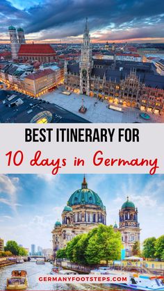 germany with the words best itinerary for 10 days in germany on top and below