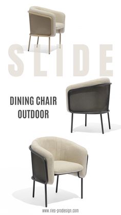 the dining chair is outdoor and has two different seats, one in beige and one in black