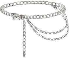 PRICES MAY VARY. ★ Material: This belt buckle waist chain is made of high-quality aluminum alloy, the workmanship is exquisite, will not be easy to break and not easy to fade, and fits most women. ★ Size: We have designed two colors, silver, and gold. This chunky waist chain is adjustable, you can adjust it according to your own needs, the extra part can be hung down to do decoration, to give you an enjoyable visual viewing effect. It is available in four sizes. Size S: 90cm/35.4in, Size M: 110c Waist Chain Belt, Expensive Jewelry Luxury, Punk Inspiration, Chain Belts, Chain For Women, Silver Belts, Branded Belts, Jewelry Luxury, Rock Metal