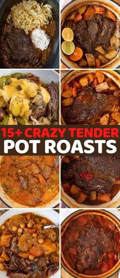 the top ten pot roasts are ready to be eaten