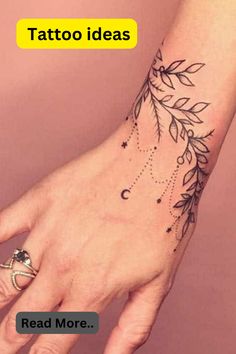 a woman's hand with tattoos on it and the words, tattoo ideas read more