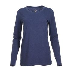 Blue Mountain Women's Long Sleeve Scoop T-Shirt T Shirt Png, Tractor Supply, Blue Tee, Long Sleeve Tee Shirts, Womens Basic, Blue Mountain, Blue Colour, Stay Cozy, Blue Tshirt