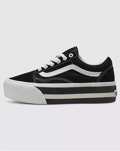 Product Search | Vans Old Achool Shoes, Vans All Black Platform, Old Skool Platform Vans, Black Old Skool Vans, Platforms Aesthetic, Old Skool Stackform, Teacher Shoes, White Platform Shoes, Vans Vans