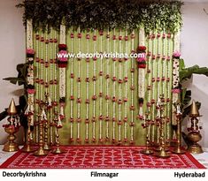 Nature's beauty gracing our special day. Pellikuthuru Function Decor by Gayathri of #filmnagar branch #hyderabad #pellikuthurudecoration #bridecelebration #bridalceremony #bridetobe #freshflowerfragrance #decorbykrishnafilmnagar @decorbykrishna is a unit of @pellipoolajada Traditional Decorations using only Natural materials #noplastic #nofloralfoam  #nothermocoal #nostyrofoam #ecofriendlywedding  #pellikooturu #pellikoduku  #mangalasnanam  #gruhapravesham #vonifunction #cradleceremony... Pellikuthuru Function, Haldi Decorations, Glamorous Wedding Makeup, Cradle Ceremony, House Warming Ceremony, Flower Fragrance, Eco Friendly Wedding, Hall Decor, Glamorous Wedding