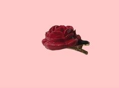 Rosé Theme, Rose Hair Clip, Your Hairstyle, Rose Hair, Deep Red Color, Beautiful Rose, All Hair Types, Hair Barrettes, Hair Types