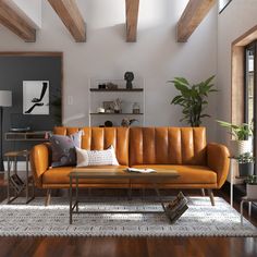 a living room filled with furniture and decor