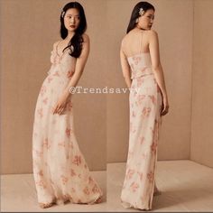 Nwt Anthropologie Bhldn Bridesmaids Collection Clare Floral Ruffles Chiffon Maxi Dress Size 10 Brand New With Tags For A Lighter-Than-Air Look, Slip On This Dreamy Chiffon Maxi Dress. Allover Florals And Ruffle Details At The Bodice Add A Romantic Touch. Bhldn Limited Edition Blush Floral Bridesmaids Collection Back Zip Viscose Chiffon; Polyester Lining Professionally Clean Made In India Measurements Flat Approx: Pit-Pit: 19.5” Waist: 15” Hips: 19.5” Length: 63" Falls From Shoulder To Hem Color: Blush Floral Dress, Floral Bridesmaids, Bhldn Bridesmaid, Bhldn Dresses, Bhldn Dress, Floral Chiffon Maxi Dress, Floral Bridesmaid, Bridal Event, Chiffon Ruffle