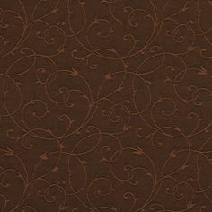 a brown background with swirls and leaves on it