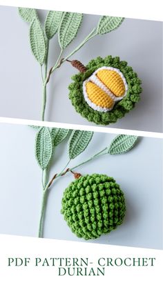 crochet pattern for an ornament made with corn on the cob