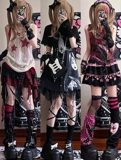 Harujuku Grunge, Goth Clothing, Clueless Outfits, Kawaii Clothes