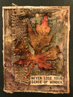 Leaves Project, Tom Holtz, Journal Autumn, Thanksgiving Tags, Diy Leaf, Side Step Card, Leaf Projects, Old Book Crafts, Altered Canvas