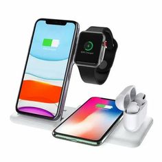 Wireless Charger Stand For iphone - Sacodise shop Apple Watch And Airpods, Charge Station, Wireless Charger Iphone, Apple Watch Charger, Charger Station, Magnetic Charger, Charger For Iphone, Apple Devices, Charger Stand