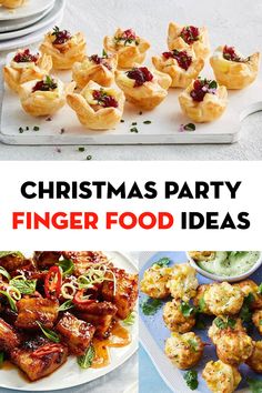 christmas party finger food ideas with text overlay