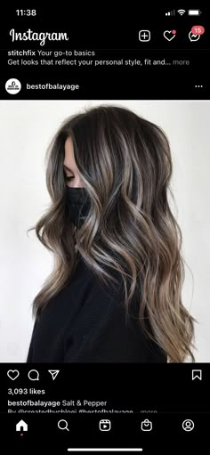 Lives In Brunette Balayage, Brunette Bayalage Dark, Ash Blonde Balayage Curtain Bangs, Smoked Out Brunette, Brown Baylage Hair Blonde, Bayalage To Blend Gray Hair, Cold Brunette Balayage, Hair Color Ideas For Brunettes Low Maintenance, Natural Light Brown Hair With Lowlights