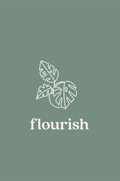 the logo for flourish, a brand that sells fresh fruit and vegetable products