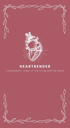 the front cover of heart tenderer, with an image of a human heart on it