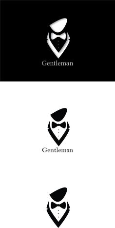 the logo for gentleman is shown in black and white