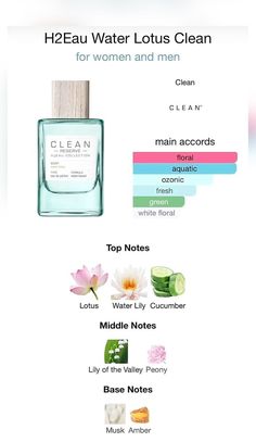 Aquatic Perfume For Women, Clean Perfume Scents, Powdery Perfumes, Lotus Perfume, Perfume Moodboard, Water Lotus, Fragrance Lab, Clean Perfume