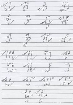 handwriting alphabets and numbers written in cursive paper