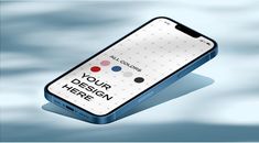 an iphone case mock up on the water with its own logo and color options to choose from