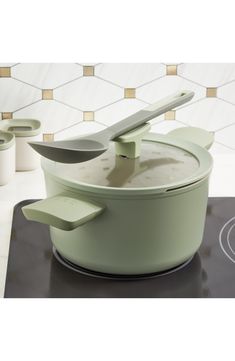 Forgo takeout and cook a delicious meal at home with this contemporary stock pot featuring non-stick CeraGreen ceramic coating for easy clean-up.What it does: This stock pot is made from recycled aluminum with BergfHOFF's CeraGreen coating that's nonstick and nontoxic to yield an exceptional cook while making cleanups easier.Additional features: Soft-touch stay-cool handles are ergonomic and allow you to safely grip and lift while cooking and serving.Compatible heat sources: Induction; gas; elec Vuarnet Sunglasses, Herschel Backpack, Stock Pot, Ceramic Coating, Designer Crossbody Bags, Sweaters And Leggings, Sandals Brands, Home Recipes, Easy Clean