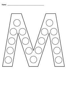 FREE Letter M Do-A-Dot Printables - Uppercase & Lowercase! Letter W Activities, Letter M Activities, Worksheets For Toddlers, Letter M Worksheets, Letter Worksheets For Preschool, Dot Letters, Dot Worksheets, Letter Tracing Worksheets, Free Printable Letters